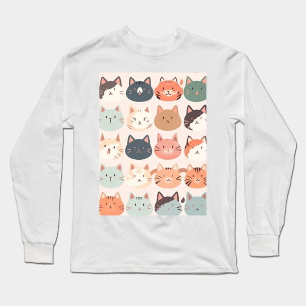 cat pack Long Sleeve T-Shirt by Patrick9